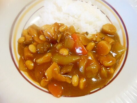 ヘルシーに☆大豆入りカレーライス☆